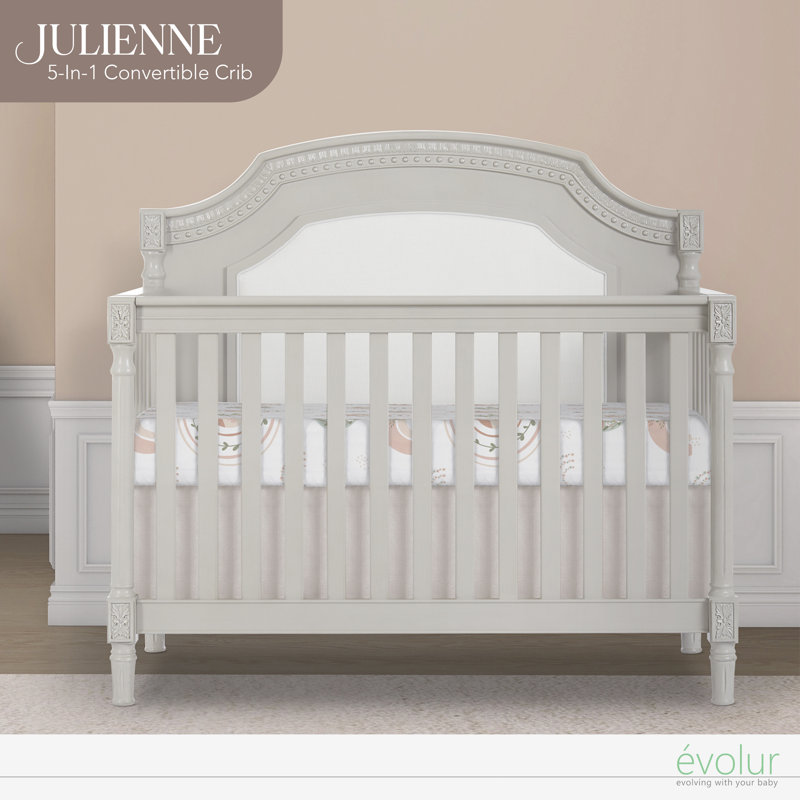Evolur Julienne 4 in 1 Convertible Upholstered Crib Reviews Wayfair
